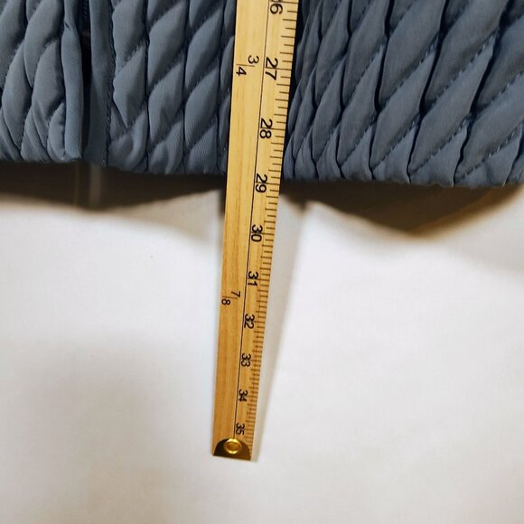 Gallery Women's Medium Quilted Sea Blue Full Zipper Jacket - Picture 9 of 11